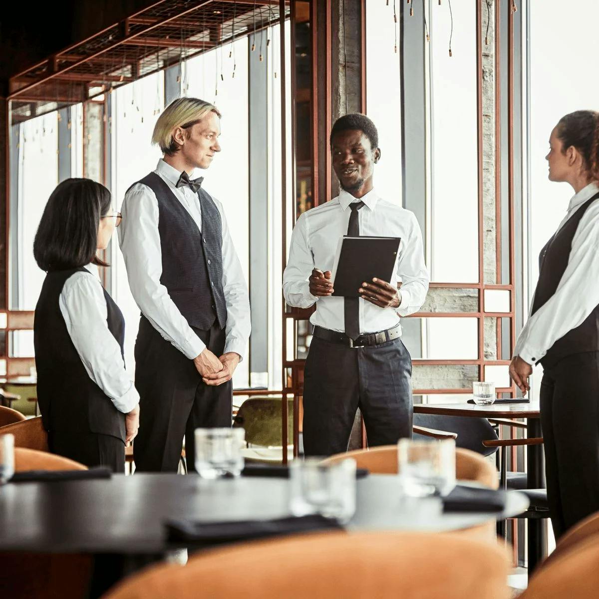 waiter training two other waiters