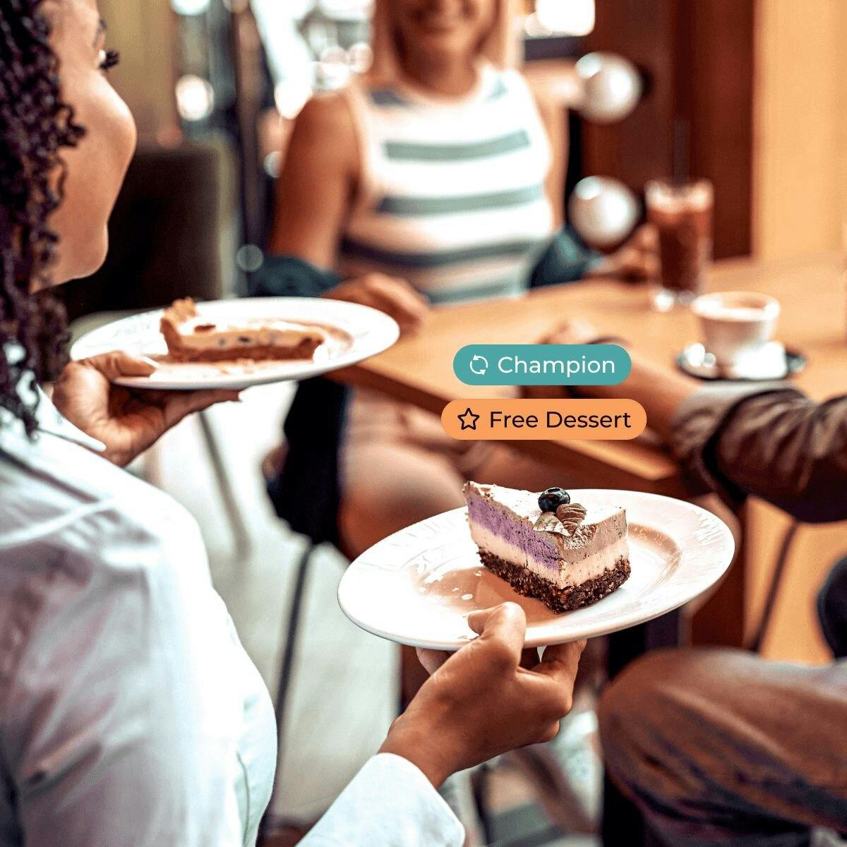 photo of people enjoying desert