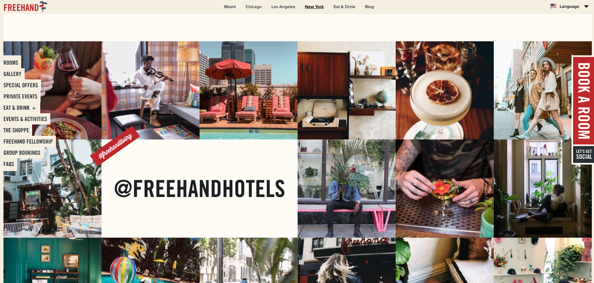 Freehand NYC - Best Restaurant Website