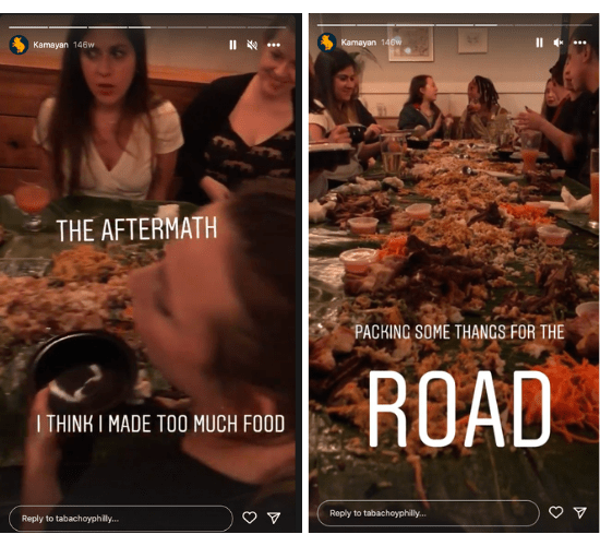 Restaurant Instagram ideas with stories